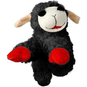 Multipet Black Lamb Chop Dog Toy Large 10.5" | Lambchop Doggy Toy Black | Lamb Chop Pet Toy Squeaker Plush | 10.5" | Black | Officially Licensed