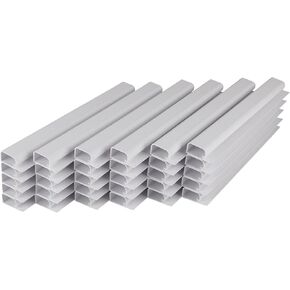 J Channel Cable Management - 30-Pack 16-Inch Wire Covers for Cords - Cord Organizer Kit for Desk, Office, and Kitchen Use by Simple Cord (White)