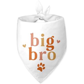 Big Bro Dog Bandana Baby Announcement Dog Bandana White Dog Bandana Pregnancy Announcement Photo Prop Pet Scarf Accessories for Pet Dog Lovers Gifts