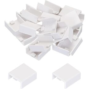 MECCANIXITY 20pcs Cable Raceway Coupler Straight Connector Cable Channel Hider Fitting for Cord Management Wiring Duct
