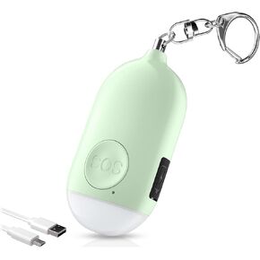 Safe Sound Personal Alarm, 130dB Security Self Defense Alarm Keychain Emergency LED Flashlight with USB Rechargeable, Security Personal Protection Devices for Women Kids Elderly