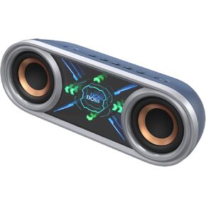 DOSS SoundBox Pro+ P400 Bluetooth Speaker, 50W Stereo Sound with Extra Bass, 26H Playtime, Cool Phantom Mirror Lights, IPX5 Waterproof Speaker for Outdoor, Home, Party, and Electronic Gadgets.