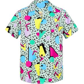 American Trends Halloween Shirts for Men Skull Hawaiian Shirts for Men Button Up Floral Dress Shirts for Men Halloween Costume Adult Skull Flower S