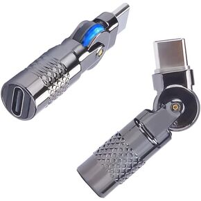 USB C Female to Micro USB Male 180° Rotating Fast Charge Adapter,2PCS