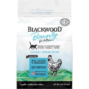 Blackwood Bounty Grain Free Kitten Food, Chicken and Herring Recipe, 4.5 lb. Bag