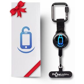 PhoneLock Pro - Retractable Anti-Theft Phone Holder with Belt Clip – Durable Stainless Steel and Zinc Alloy – Perfect for Travel, Hiking, Work, and Daily Use – Prevent Drops and Protect Against Theft
