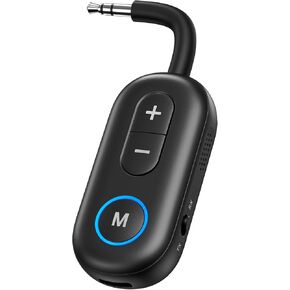 LOFICOPER Bluetooth Transmitter Receiver, Airplane Bluetooth 5.3 Adapter, 2 in 1 Wireless Bluetooth 3.5mm Aux Audio Transmitter Receiver Music Receiver for Flight, Car, Headphones, Home Stereo, TV