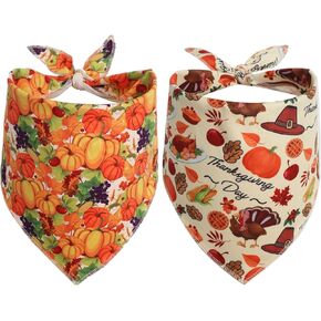 Thanksgiving Dog Bandanas, Fall Bandana for Small Medium Large dogs Cat