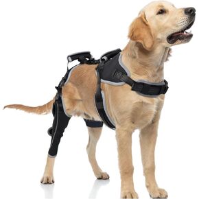 LISPOO Dog Knee Brace for Luxating Patella and Torn ACL Cruciate Ligament Support for Hind Legs with ACL Brace and Arthritis Pain for Dogs Rear Leg L