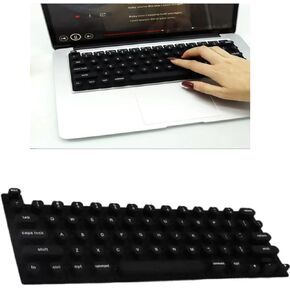 Keyboard Film for Nail Art，Full-Size Keyboard Film，Silicone Raised Keyboard Protective Cover for Nail Art，Keyboard Cover for Long Nails (Ping)