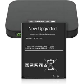T10 Battery, (2024 Upgraded) High Capacity 4600mAh Ultra High Capacity Li-ion Replacement Battery for Franklin T10 Mobile Hotspot V635061P RT410/T10