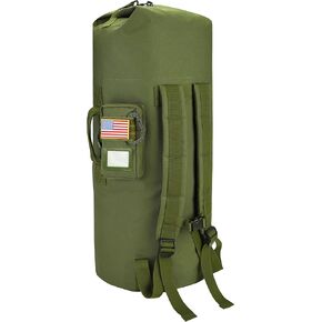 Sea Bag, 110L Extra Large Military Duffle Bag with Name Tag Pocket Backpack Straps, Heavy Duty Army Duffle Bag for Camp or Laundry Bag