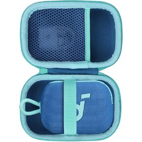 Storage Case Compatible with Anker Soundcore Select 4 Go Bluetooth Speaker (Off White + Red Case)