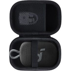Storage Case Compatible with Anker Soundcore Select 4 Go Bluetooth Speaker (Off White + Red Case)