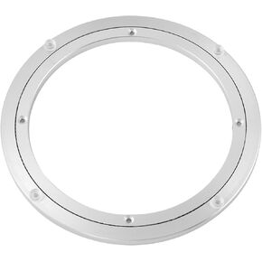 QDiShi 16 Inch Lazy Susan, Heavy Duty Swivel Turntable Aluminum Bearing Metal Rotating Turntable Bearings Swivel Plate Hardware for Dining-Table and Workbench (16 inch)