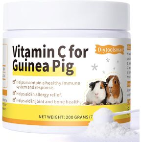 Vitamin C for Guinea Pigs, Vitamin C Supplement Powder, Help Strengthen Immune System and Overall Health, 7 Oz