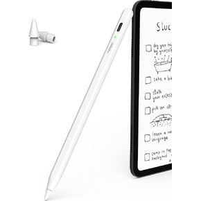 metapen Pencil Air 8 for Apple iPad 2018-2024, (20H Battery Life), 2X Fast Charge, Palm Rejection Stylus Pen for iPad 10/9/8/7/6th Gen, iPad Pro 12.9/11/13-inch M4, iPad Air 3/4/5/M2, iPad Mini 5/6