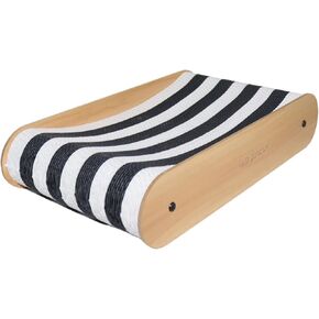 Cat Scratcher & Bed – Reversible Sofa with Solid Wood Frame, No Assembly Curved Design – Durable Cardboard Furniture Protector (Rest,Play,Scratch Place)