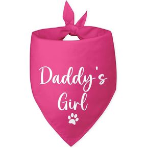 Daddy’s Girl Dog Bandana Funny Cute Pink Dog Bandana Fathers Day Birthday Christmas Photo Prop Pet Scarf Accessories for Pet Dog Lovers Dog Dad Gifts