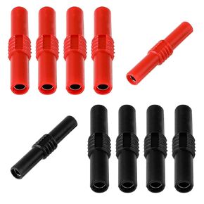 10 Pcs 4mm Female to Female Safety Shrouded Insulated Banana Jack Brass Insulated Safety Shrouded Banana Plug Connectors Banana Plug Adapter Female Banana Plug Connectors for Plug Extension Adapters