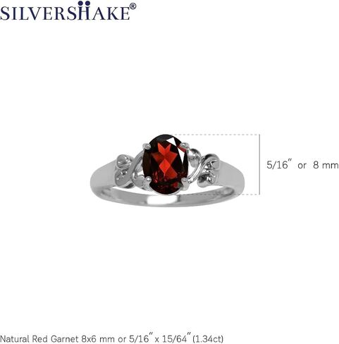 Silvershake Birthstone Gemstone White Gold Plated 925 Sterling Silver Victorian Style Solitaire Promise or Engagement Ring Jewelry for Women in Kuwait