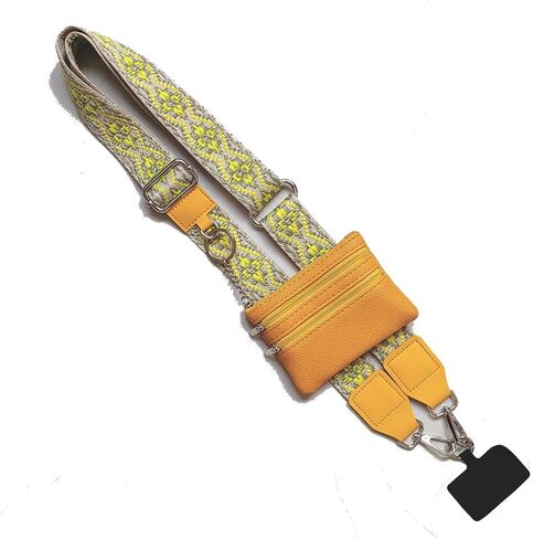 Phone Strap with Zippered Pouch, Adjustable Crossbody Strap, Clip and Go Wallet Pouch in Saudi Arabia