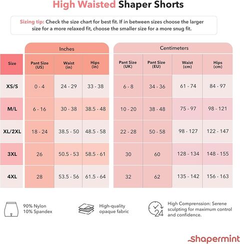 Shapermint High Waisted Body Shaper Shorts Shapewear for Women Tummy Control Thigh Slimming Technology in Saudi Arabia