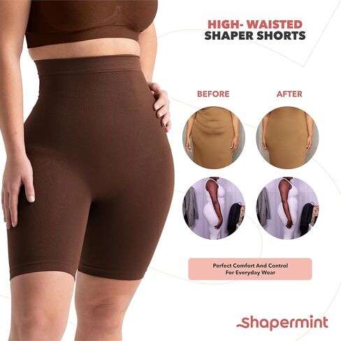 Shapermint High Waisted Body Shaper Shorts Shapewear for Women Tummy Control Thigh Slimming Technology in Saudi Arabia