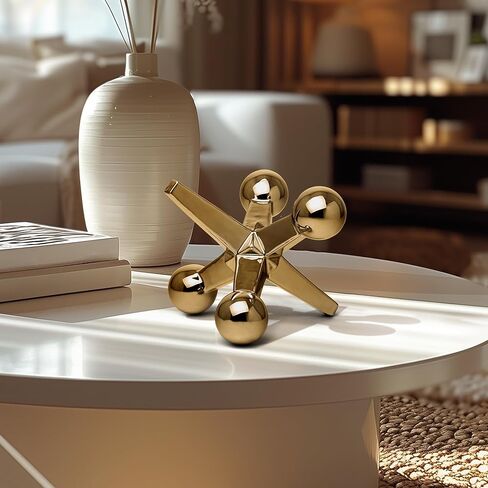 ديكور جاك أبيض عتيق حديث من Torre & Tagus - ديكورات سيراميك كبيرة ورافعات زخرفية مصنوعة يدويًا لديكور المنزل - ديكور منزلي صناعي للأرفف، ديكور قديم للمنزل، ديكور غرفة عتيق in Kuwait