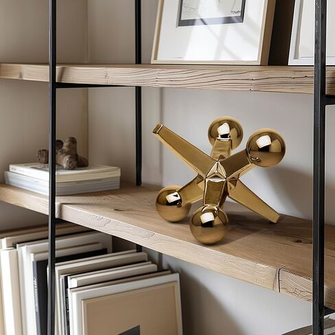 ديكور جاك أبيض عتيق حديث من Torre & Tagus - ديكورات سيراميك كبيرة ورافعات زخرفية مصنوعة يدويًا لديكور المنزل - ديكور منزلي صناعي للأرفف، ديكور قديم للمنزل، ديكور غرفة عتيق in Kuwait