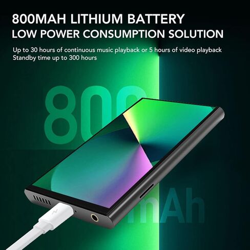 مشغل MP4 مقاس 4 بوصة، مشغل موسيقى محمول، مستقر وفعال BT HD ثماني النواة HiFi مشغل موسيقى صوت مع إطار متوسط ​​من سبائك الزنك in Saudi Arabia