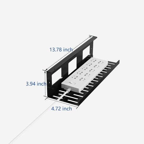 SANODESK Under Desk Cable Management Tray, Black in Saudi Arabia