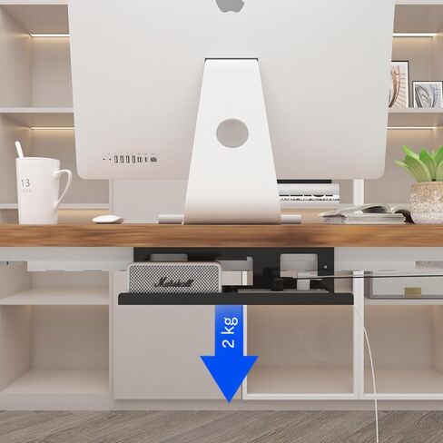SANODESK Under Desk Cable Management Tray, Black in Saudi Arabia