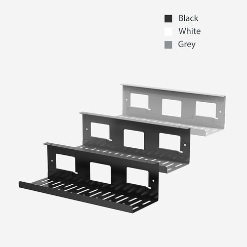 SANODESK Under Desk Cable Management Tray, Black in Saudi Arabia