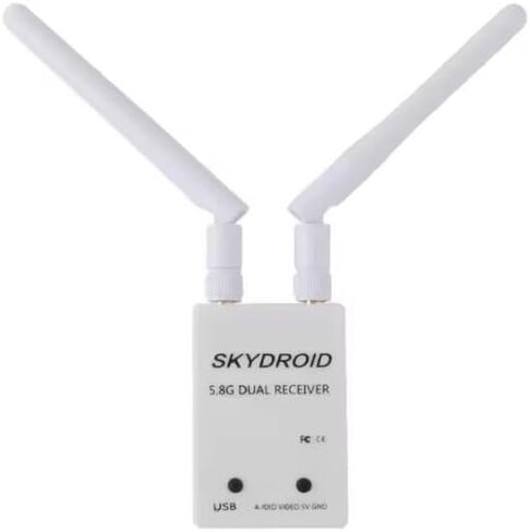 Skydroid 5.8 جيجا هرتز 150CH هوائي مزدوج التنوع الحقيقي UVC OTG الهاتف الذكي FPV استقبال لأجهزة Android اللوحية PC VR سماعة FPV نظام RC بدون طيار (أسود) in Saudi Arabia