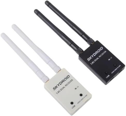 Skydroid 5.8 جيجا هرتز 150CH هوائي مزدوج التنوع الحقيقي UVC OTG الهاتف الذكي FPV استقبال لأجهزة Android اللوحية PC VR سماعة FPV نظام RC بدون طيار (أسود) in Saudi Arabia