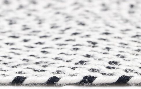 The Home Talk Pet Mat for Dogs & Cats, Pet Friendly Area Rugs, Hand Braided Mat, Anti-Spill Floor Mat Perfect Doormat for Your Pet, Polyester Material, 16 x 24 Inches, Bone Design – White in Kuwait