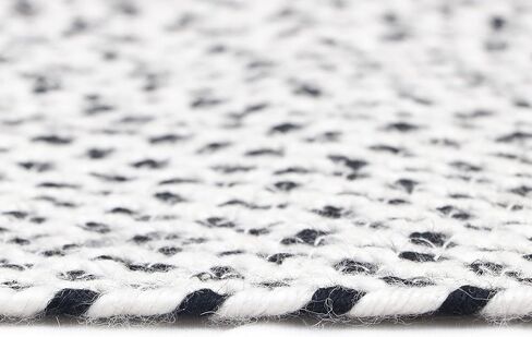 The Home Talk Pet Mat for Dogs & Cats, Pet Friendly Area Rugs, Hand Braided Mat, Anti-Spill Floor Mat Perfect Doormat for Your Pet, Polyester Material, 16 x 24 Inches, Bone Design – White in Kuwait