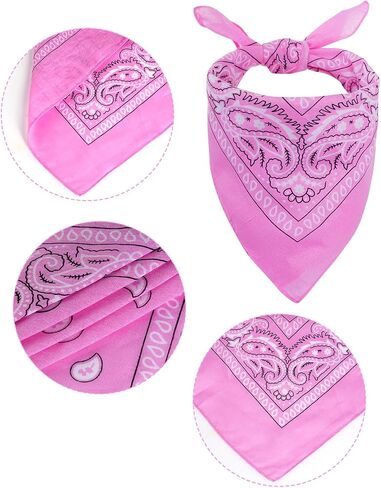 Pet Cowboy Costume Halloween Costumes for Small Pet Dogs Cat Cowboy Hat with Bandana Scarf Set Party Accessories (Pink, Small) in Kuwait