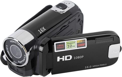 Video Camera Camcorder Digital Camera Recorder Full HD 4K 30FPS 48MP 2.7Inch 16X Digital Zoom Vlogging Camera Recorder, with USB Cable (Black) in Kuwait