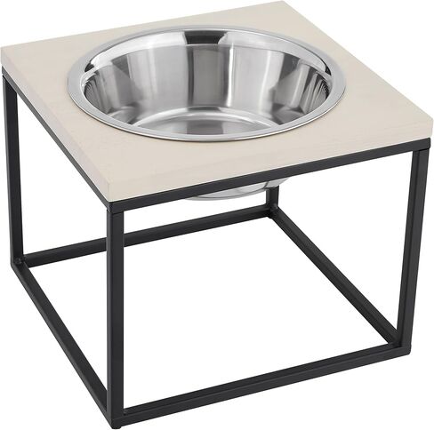 Sam's Pets Dan Raised Pet Bowl, Brown - Stainless Steel, Elevated Design, Dishwasher Safe, Easy to Clean in Saudi Arabia