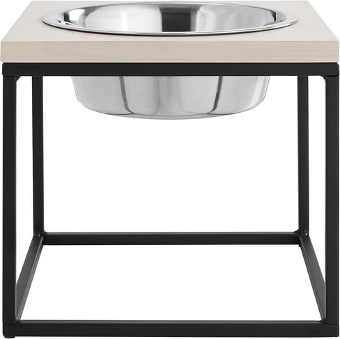 Sam's Pets Dan Raised Pet Bowl, Brown - Stainless Steel, Elevated Design, Dishwasher Safe, Easy to Clean in Saudi Arabia