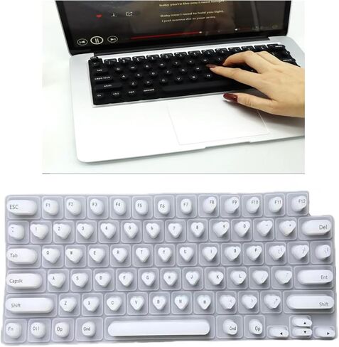 Keyboard Film for Nail Art，Full-Size Keyboard Film，Silicone Raised Keyboard Protective Cover for Nail Art，Keyboard Cover for Long Nails (Ping) in Saudi Arabia
