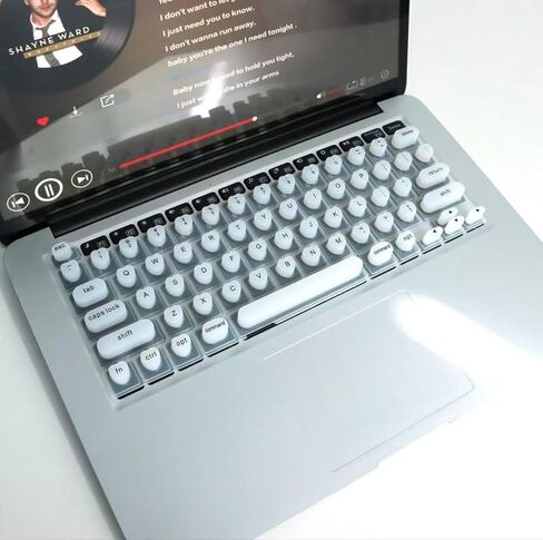 Keyboard Film for Nail Art，Full-Size Keyboard Film，Silicone Raised Keyboard Protective Cover for Nail Art，Keyboard Cover for Long Nails (Ping) in Saudi Arabia
