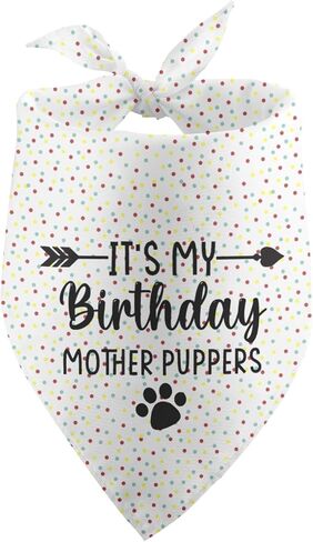 It's My Birthday Mother Puppers White Dog Bandana Birthday Boy Dog Bandana Dog Birthday Gifts for Dogs Photo Prop Party Supplies Puppy Dog Pet Bandanas Pet Scarf Accessories for Dog Mom in Saudi Arabia