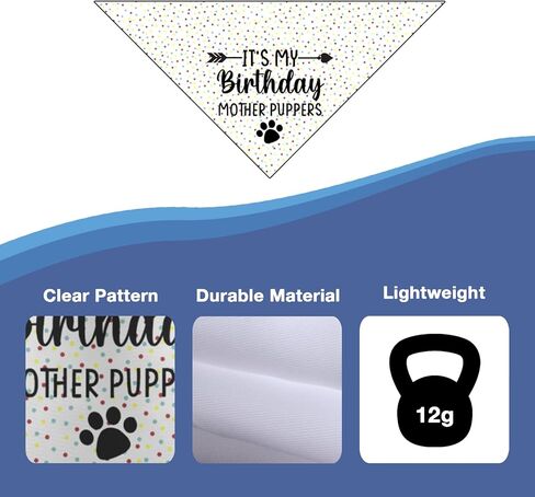 It's My Birthday Mother Puppers White Dog Bandana Birthday Boy Dog Bandana Dog Birthday Gifts for Dogs Photo Prop Party Supplies Puppy Dog Pet Bandanas Pet Scarf Accessories for Dog Mom in Saudi Arabia
