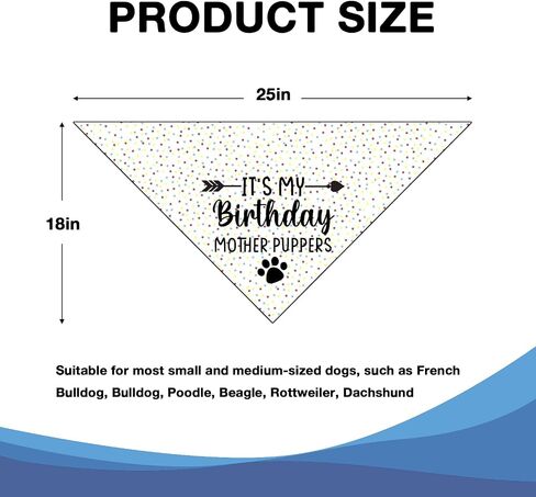 It's My Birthday Mother Puppers White Dog Bandana Birthday Boy Dog Bandana Dog Birthday Gifts for Dogs Photo Prop Party Supplies Puppy Dog Pet Bandanas Pet Scarf Accessories for Dog Mom in Saudi Arabia