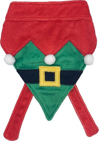 H&K Bandana for Pets | Elf Suit (Large) | Festive Velvet Christmas Holiday Accessory for Dogs/Cats | Holiday Pet Bandana | Cute Fun Winter Pet Accessory in Saudi Arabia