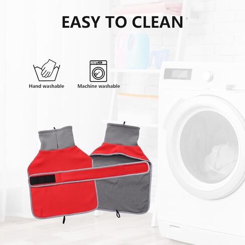 Geyecete Warm Thermal Quilted Dachshund Coat,Dog Winter Coat with Adjustable high Collar, Outdoor Dog Apparel for Small,Medium, Large Dog-Red-XS in Kuwait