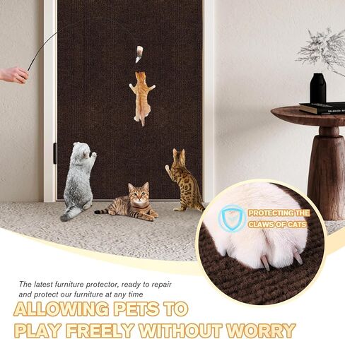 Cat Scratch Mat for Indoor Cats 15.75 * 78.8inch Cat Furniture Protector Cat Scratching Cat Corner Wall Scratcher for Indoor Cats Furniture Protector for Cat Scratcher Board,DIY Furniture Protecting in Saudi Arabia